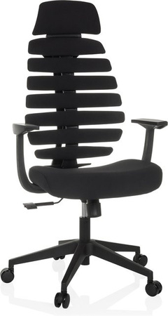 hjh OFFICE Profi Bürostuhl ERGO LINE ECO in Schwarz mit Stoffbezug und Armlehnen