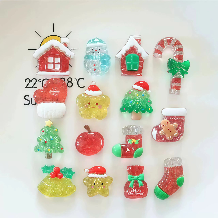 Happye&TiTi 15-teiliges Weihnachts-Schuhdekorations-Set für Kinder in Multicolour aus Kunststoff mit Zuckerstangen, Schneemännern und Strümpfen - Bild 5