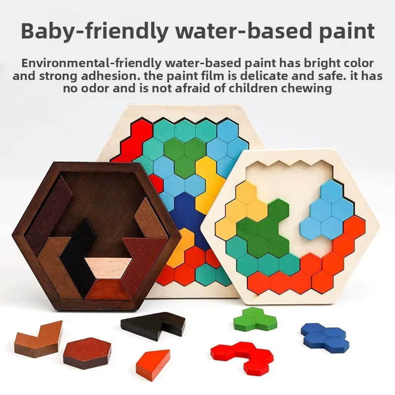 YunDuo BaBy Tangram Board Form Match Puzzle, Holzpuzzle, Bunt / Mehrfarbig - Bild 5