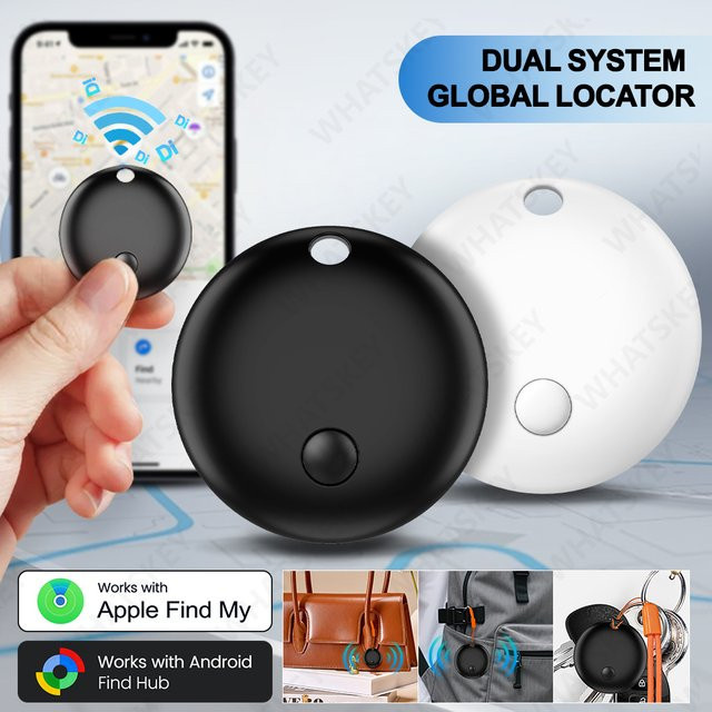 Peocke Mini Smart Tag Tracker GPS-Ortungsgerät für Schlüssel, Fahrrad und Taschen, kompatibel mit iOS und Google, in Schwarz oder Weiß - Bild 1