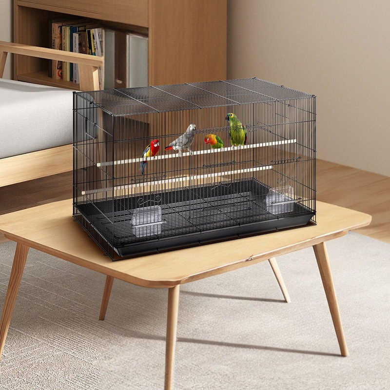 Buying Solutions MB Vogelkäfig aus Kohlenstoffstahl mit Rollständer und Schublade, Schwarz, 30 Zoll - Bild 8
