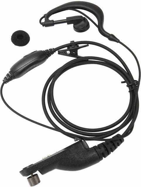 G-Form In-Ear Headset mit PTT-Mikrofon in Schwarz für MOTOROLA XPR6000 mit klarer Klangqualität und 2-Wege-Funk-Ohrhörer - Bild 1