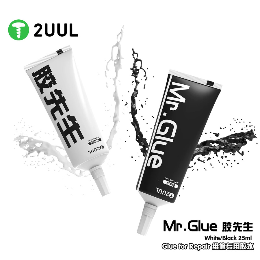 2UUL Klebstoff für Telefon-Bildschirmrahmen und Glas-Bonding, Weiß und Schwarz, 25 ml - Bild 2