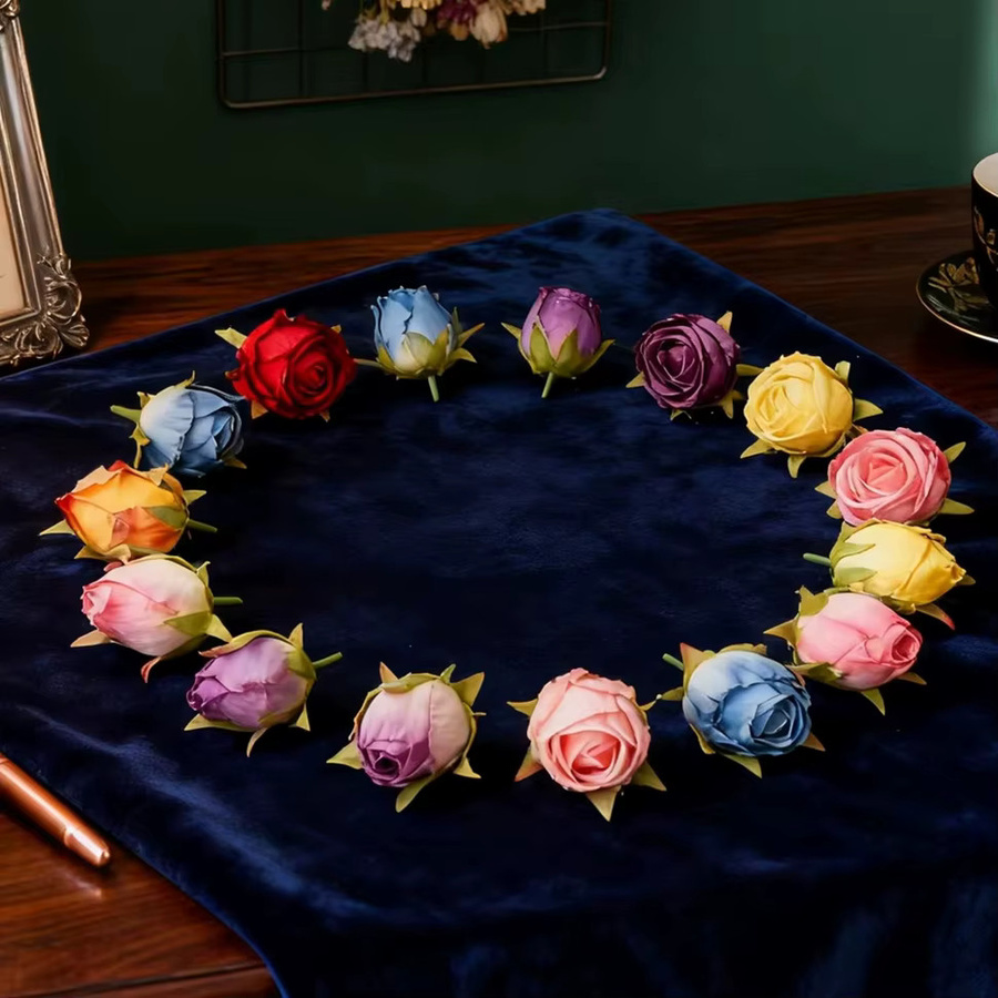 Künstliche Rosenköpfe aus Seide in Pink für Hochzeitsdekoration und DIY-Geschenke - Bild 3