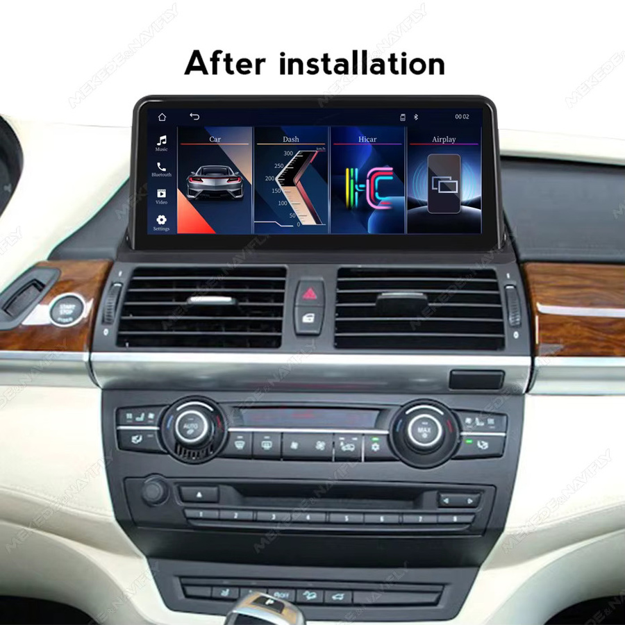 MEKEDE CarPlay Autoradio für BMW X5 E70 X6 E71 E72 (2007-2013) mit CCC CIC Unterstützung, 10,25 Zoll QLED Touchscreen, Android Auto Videoplayer, Schwarz - Bild 2