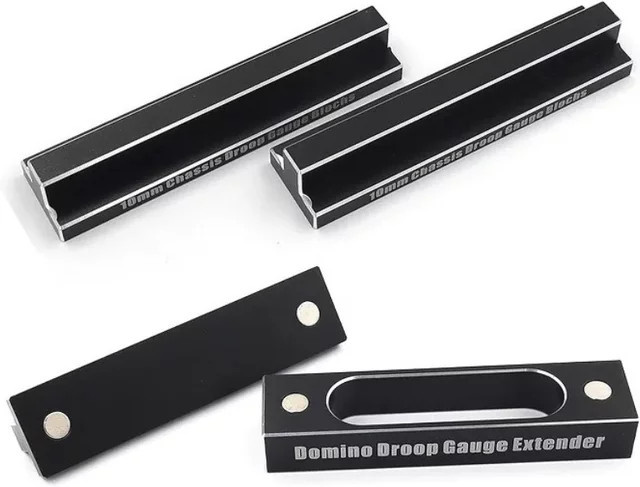 TIMEA 10-mm-Chassis-Droop-Block, Präzisionsmess- und Stimmwerkzeug, Metall, Schwarz - Bild 1