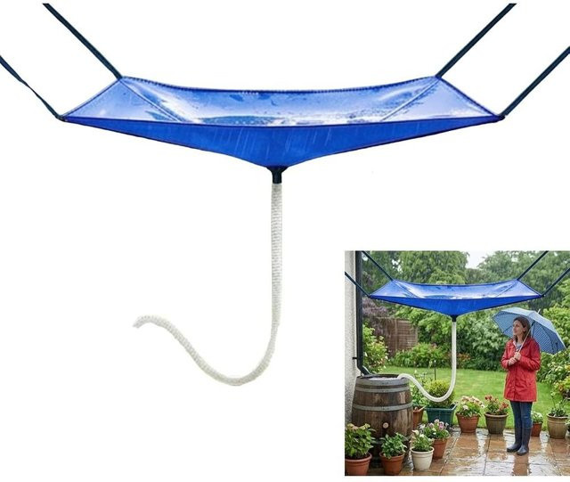 Regensammler für den Garten mit Schlauch und Filtersystem in Blau von Yin Pingping Trading - Bild 1