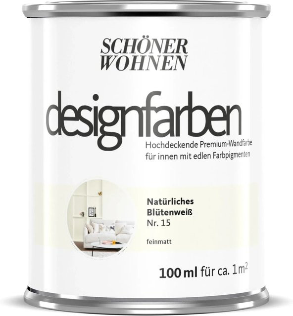 Schöner Wohnen Designfarben Natürliches Blütenweiß 100 ml - Bild 1