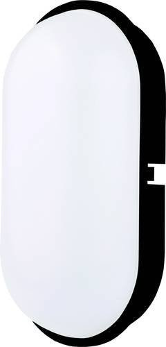 Avide Triton-O LED-Außenwandleuchte Schwarz 20W mit ovalem Design und IK8 Schutzklasse - Bild 1