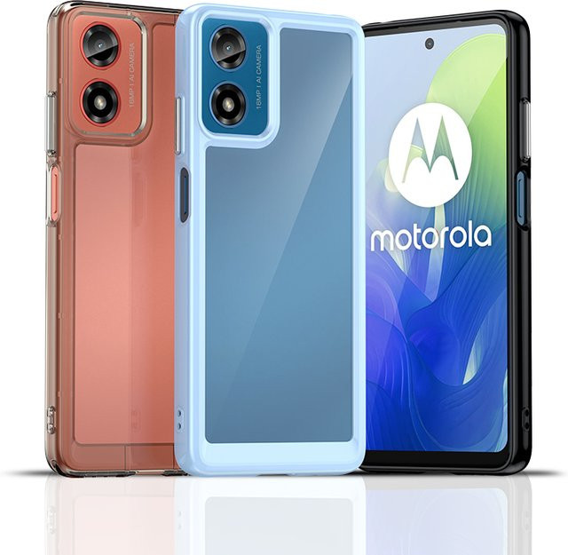 Stoßfeste Schutzhülle für Motorola Moto G24 und Moto G04 in Multicolor und Transparent - Bild 1