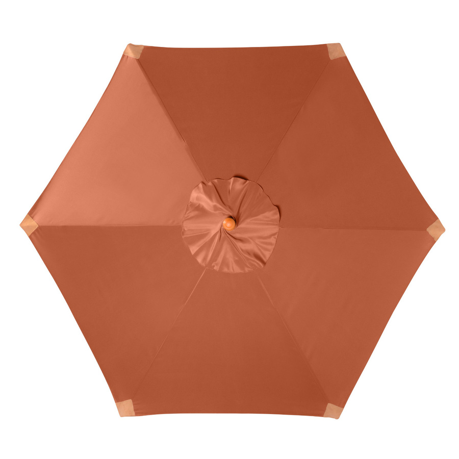 Doppler Sonnenschirm Monte Carlo Junior mit Holzgestell und Mittelmast in Orange, Durchmesser: 240 cm - Bild 2