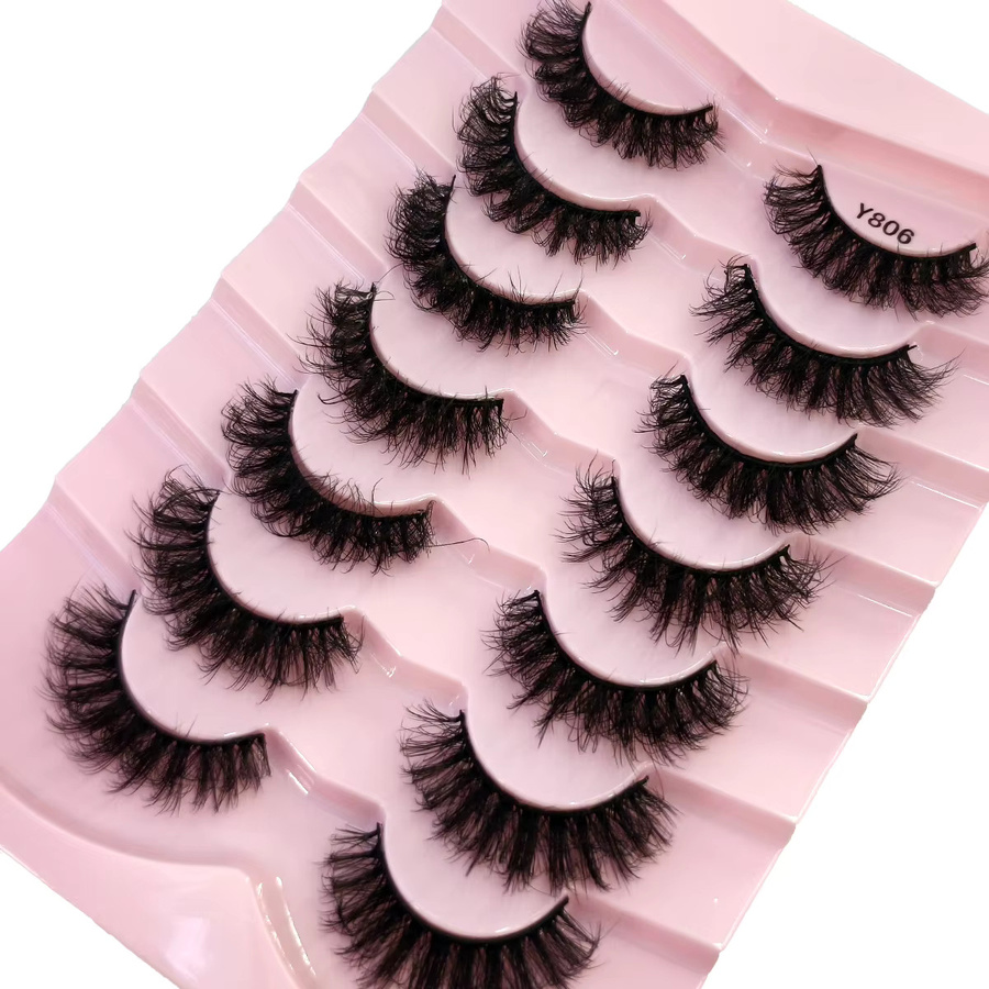 HBZGTLAD Wispy-Wimpern, Black, 7 Paar, Unisex - Bild 4