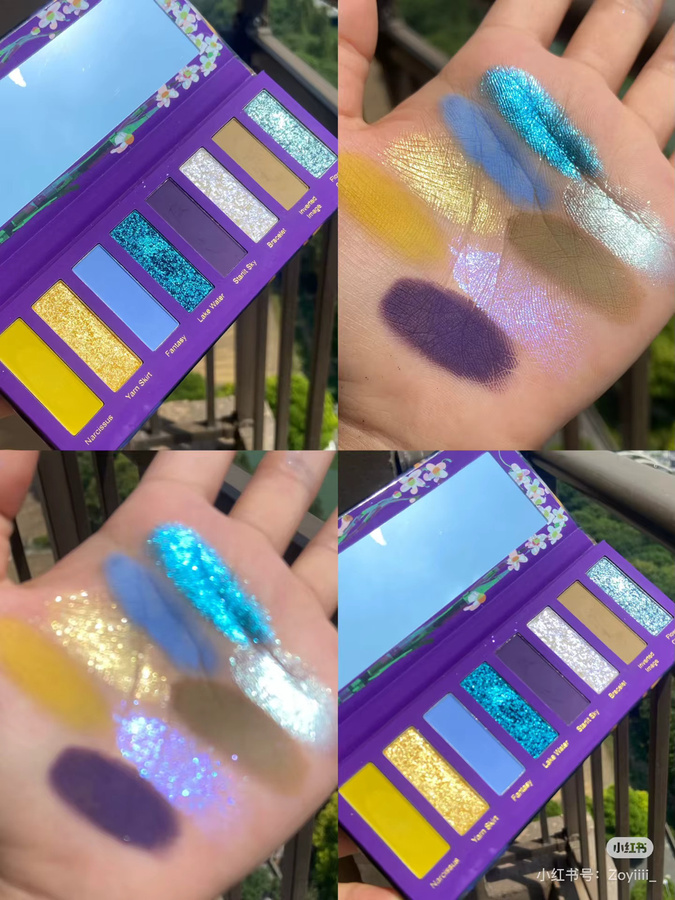 Narimi Lidschatten-Palette, 10 Farben, matt, Chamäleon-Schimmer, Unisex - Bild 5