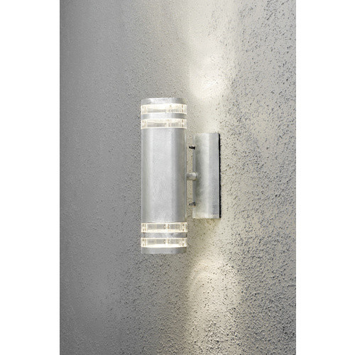 Konstsmide Wandleuchte MODENA in Silber, dimmbar, Up-Down-Beleuchtung für Garten und Außenbereich - Bild 3