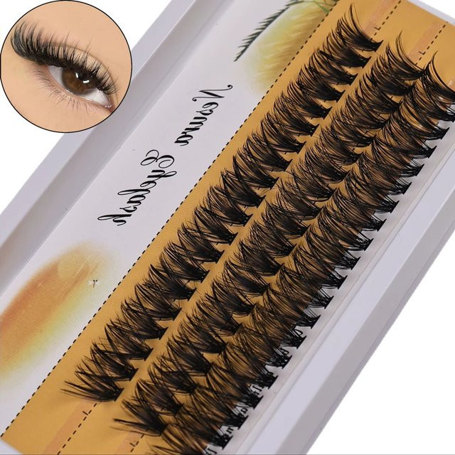 JIEFUXIN Wimpernverlängerungs-Set, 60 Cluster Kunstseidenwimpern, Unisex - Bild 1