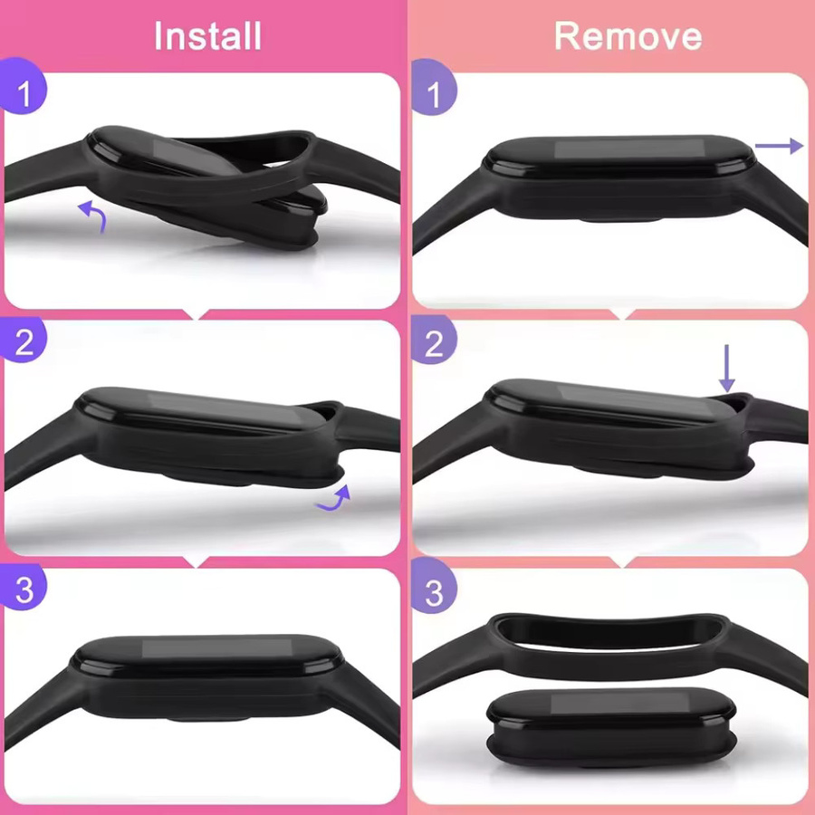 Xiaomi Uhrenarmband Silikon, Schwarz, Unisex - Bild 5
