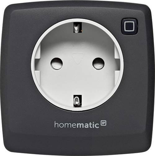 Homematic IP Funk Schalt-Mess-Steckdose, Anthrazit - Bild 1
