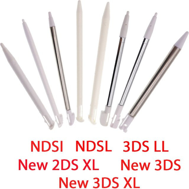 Weißer Teleskop-Stylus-Stift aus Metall und Kunststoff für Nintendo 2DS, 3DS, 3DS XL, NDS Lite und NDSi - Bild 1