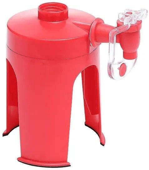 NATAWA Wasserspender in Cola-Flaschen-Optik mit Handdruckschalter, Rot - Bild 1