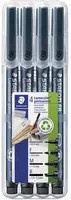 Staedtler Lumocolor Permanentmarker Set, 4er-Pack, Schwarz, Fine - Bild 1