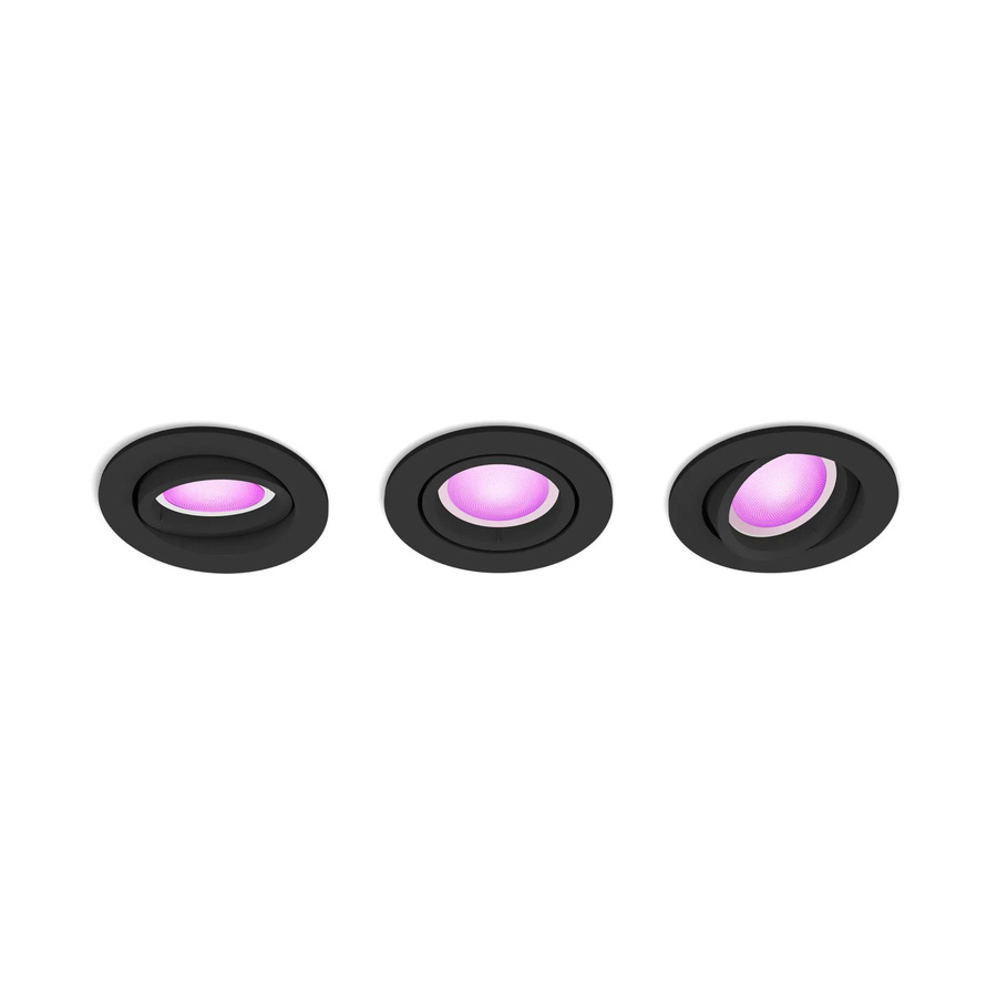 Philips Hue Centura LED-Einbauspot White & Color Ambiance Set, Schwarz, Ø 9 cm - Bild 2