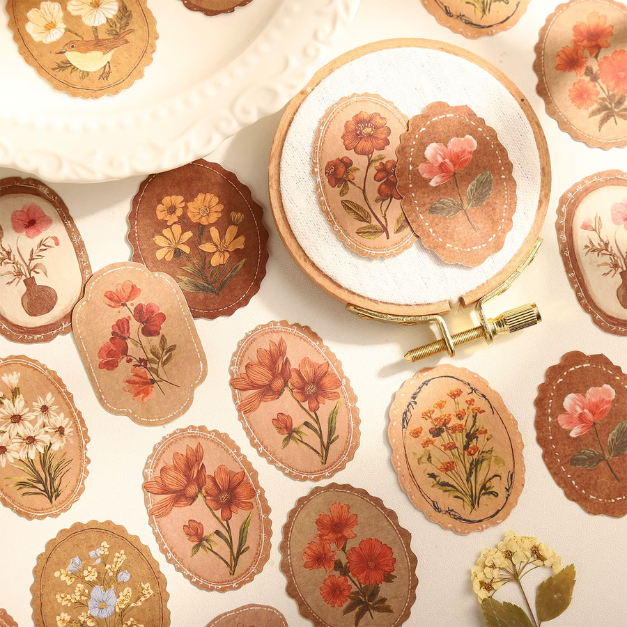 45 Beutel Blumen Motiv Umschlag Siegel Aufkleber in Multicolour für DIY Scrapbook und Dekoration - Bild 2