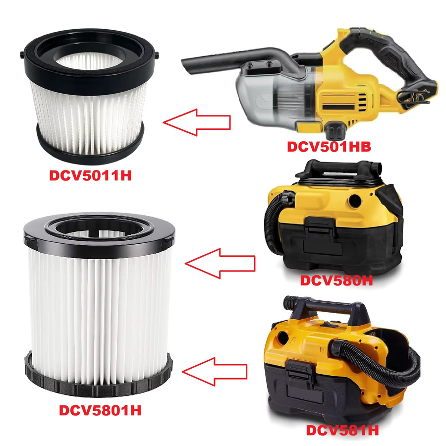 DEWALT HEPA-Filter für DCV580H DCV581H und DCV5011H 20V MAX Nass-/Trockensauger in Weiß - Bild 5