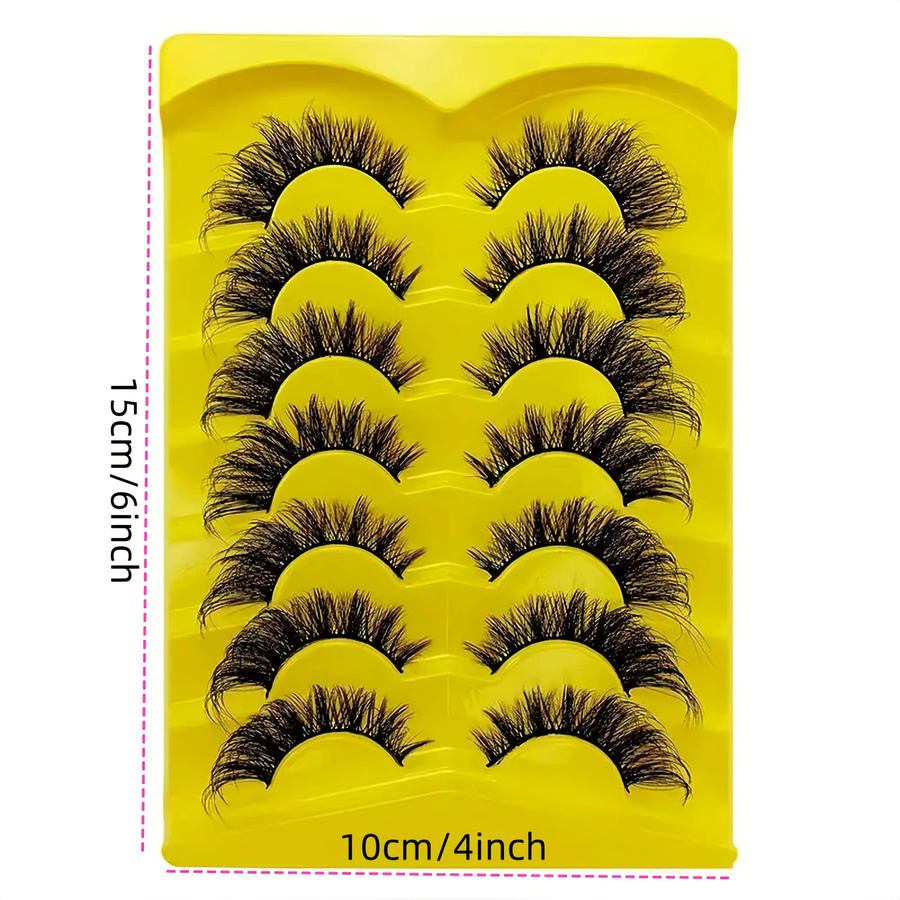 LIMEIKAI Cat-Eye-Wimpern, 7 Paar, verlängert, Unisex - Bild 2