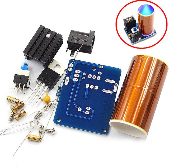 Si Tai&SH BD243 Mini Tesla Spule DIY Kit für Elektronik-Experimente und Magie-Requisiten - Bild 1