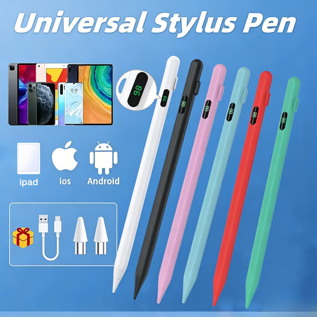 DIXSG Universeller Stylus mit Magnetfunktion in Weiß für Android, Huawei, Samsung, Xiaomi und Apple iPad Tablets - Bild 1