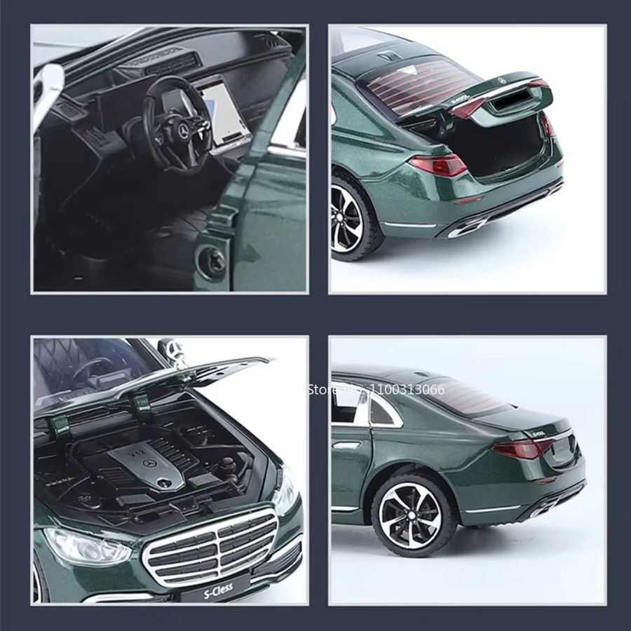 MAKEDA S400L GLS600 Legierung Autos Modelle, Maßstab 1:24, mit Licht und Sound - Bild 3