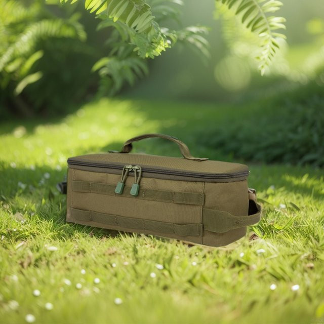 Shunmaii Outdoor-Camping-Organizer-Tasche für Besteck und Kochgeschirr in Beige - Bild 1