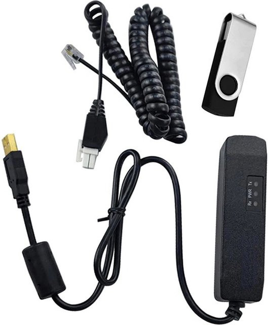 Curtis PC-Programmiergerät 1314-4402 mit 1309 USB-Schnittstellenbox zur Diagnose von Motorsteuerungen in Schwarz - Bild 1