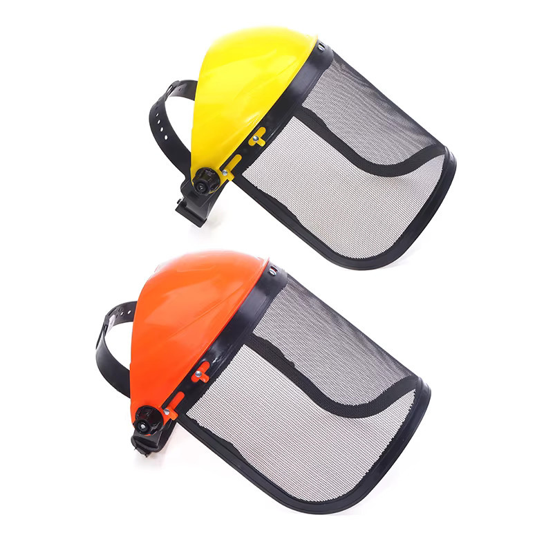 Garten Rasentrimmer Schutzhelm mit Full Face Mesh Schutzmaske in Multicolour - Bild 2