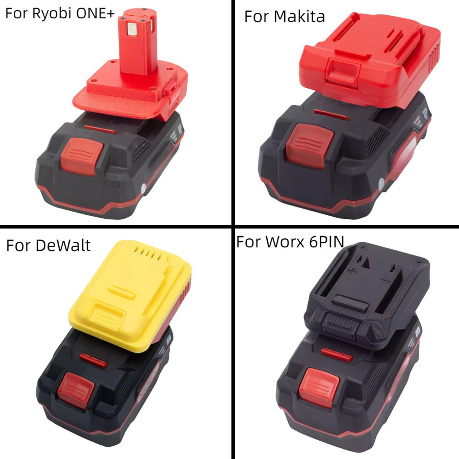 Parkside Akku-Adapter für X20V TEAM Li-Ionen-Akkus zur Nutzung mit Ryobi 18V ONE+, Makita 18V, DeWalt 18V/20V und Worx 6PIN 20V Elektrowerkzeugen - Bild 2