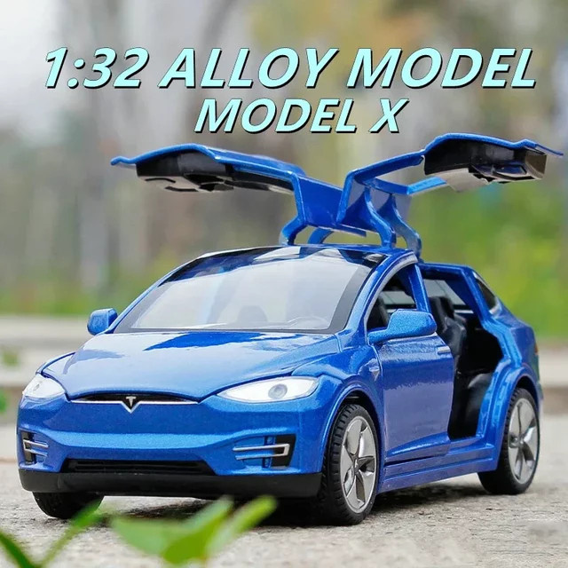 MINI AUTO Modell X Modell S, Spielzeug Fahrzeuge, 1:32, Metall, mit Sound und Licht - Bild 1