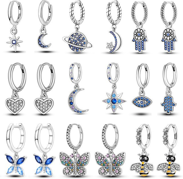 Pandach Creolen 925 Silber, Kristall, Zirkonia, Damen - Bild 1