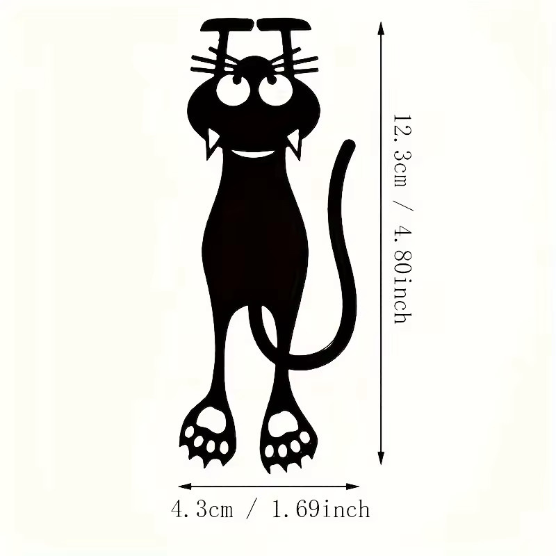 Keeppley Lesezeichen Schwarze Katze in ausgehöhlter Optik für Büro, Heim und Schule - Bild 2