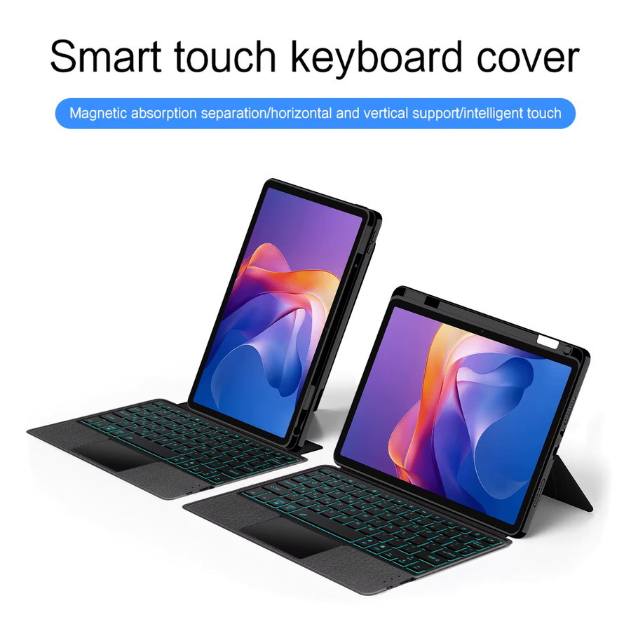 Magic Keyboard für Xiaomi Redmi Pad 2 2025 11 Zoll Tablet-Hülle mit Stifthalter in Schwarz - Bild 6