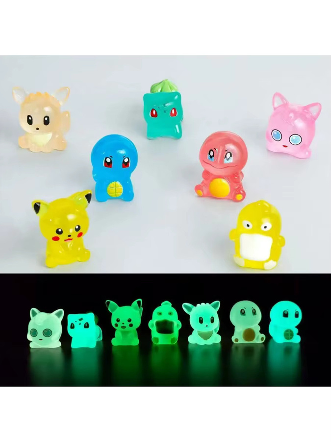 Bandai Pokémon Pikachu Anime-Figuren-Set, 7-teiliges Set, leuchtend - Bild 5