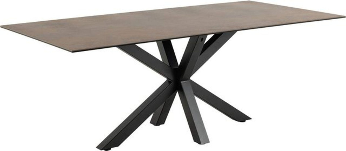 HELLIN Esstisch Modern aus Keramik in Braun B/T/H: 200 x 100 cm - Bild 1