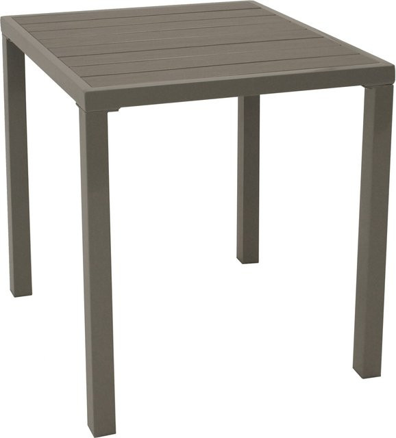 DEGAMO Bistrotisch VARENNA aus Stahl und Kunstholz in Silbergrau und Grau, B/T/H: 60 x 60 x 60 cm - Bild 1