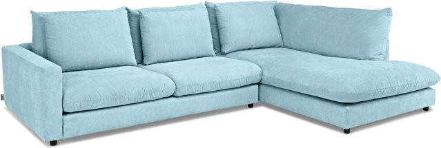 Polsterecke Sansibar Living Wangerooge in Blau und Türkis mit passenden Kissen, L-Form, rechtsseitig, B: 321 cm, T: 228 cm, H: 120 cm - Bild 1