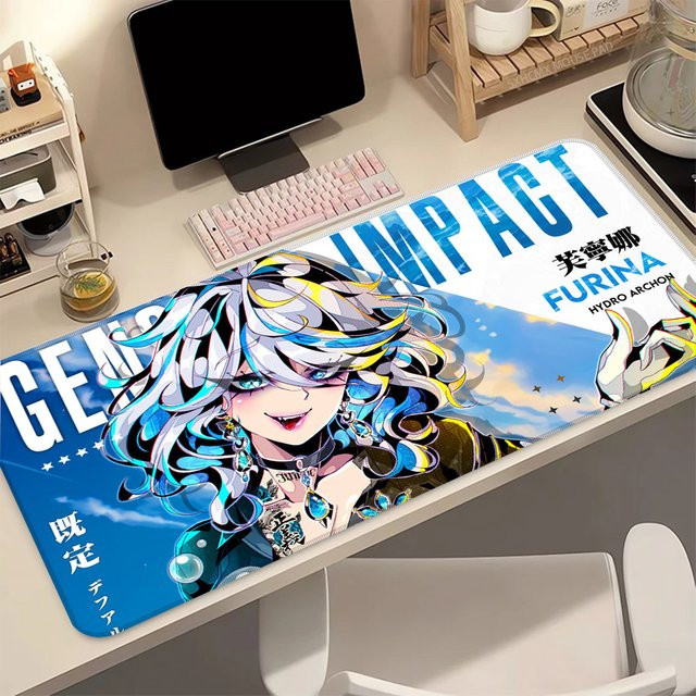 Bandai Mauspad Genshin Impact Anime Design Multicolour Gaming Tastaturunterlage - Bild 1