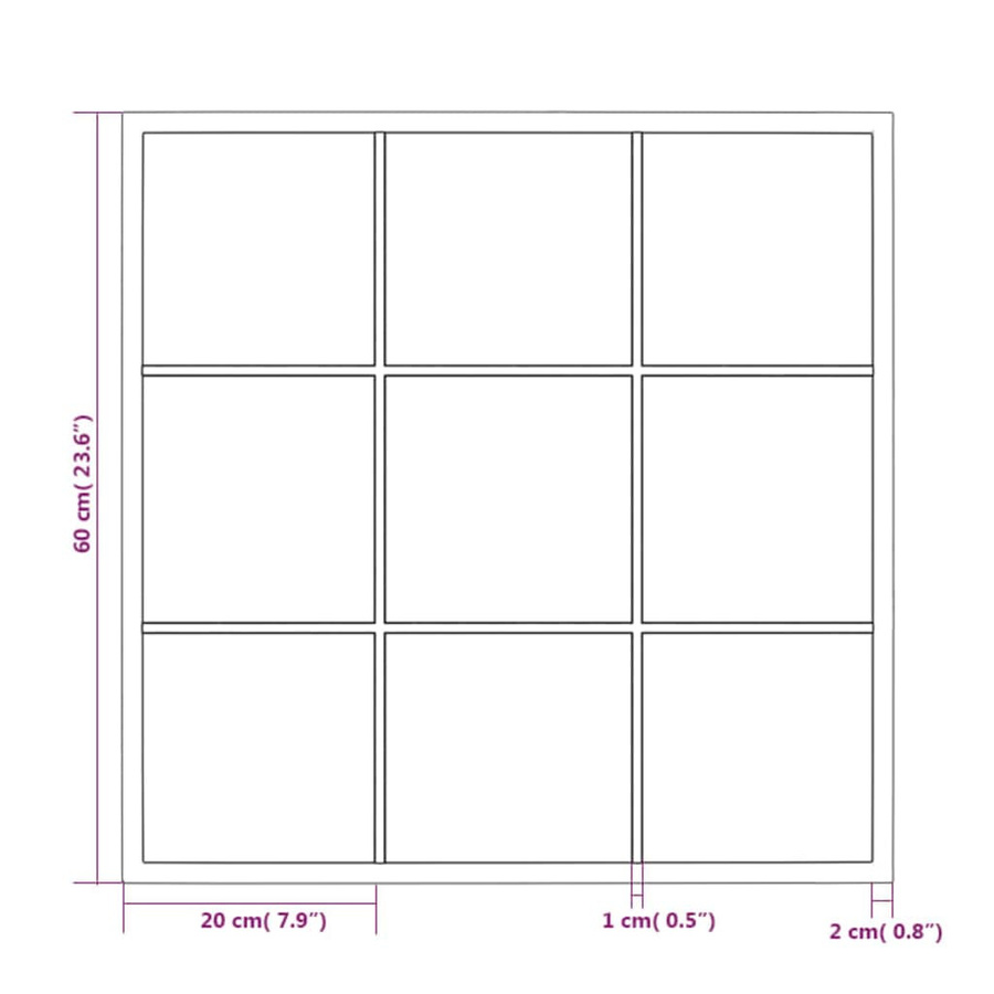 vidaXL Wandspiegel Schwarz Klassisch aus Metall und Glas, B/H: 60 x 60 cm - Bild 3