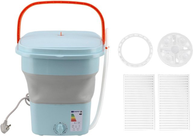 Aimo Tragbare Waschmaschine mit Schonschleuderfunktion und Ablaufschlauch, 16 l, Blau - Bild 1