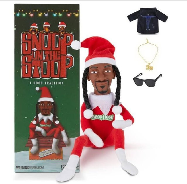 VervainXyst Weihnachts-Elfenpuppe Snoop Hip-Hop Dekoration in Rot, Grün und Multicolour, Tischdeko aus Kunststoff und Textil, Höhe: 30 cm - Bild 1