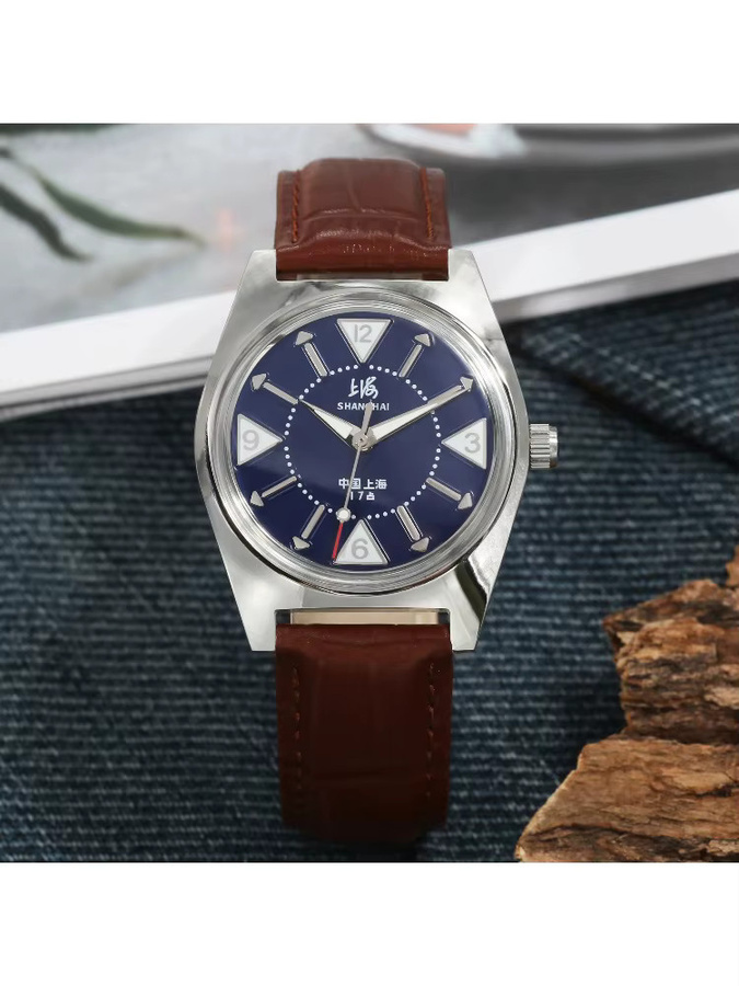 HEIMDALLR Analoguhr, Handaufzug, Edelstahl, 36 mm, Herren, Blau - Bild 7