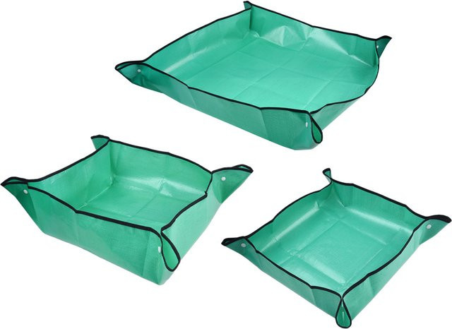 Vibratite Faltbare Pflanzmatte aus PE als wasserdichte Umtopfunterlage für den Garten, Durchmesser: 50 cm - Bild 1