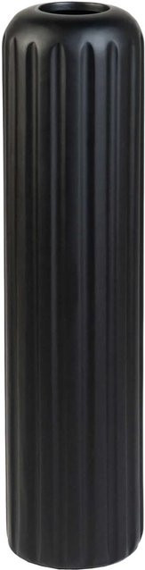 Vivanno Bodenvase Verta in Schwarz aus Fiberglas, B/T/H: 20 x 20 x 80 cm - Bild 1